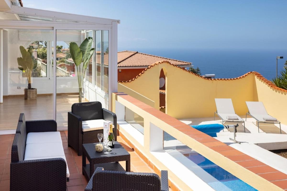 Villa La Paz Ocean views&private heated pool El El Sauzal Exterior foto